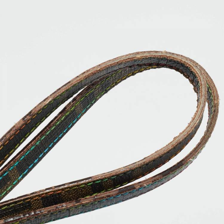 Pre Owned Fendi Roll Tobacco Zucca Coated Canvas Printed Shopper Tote