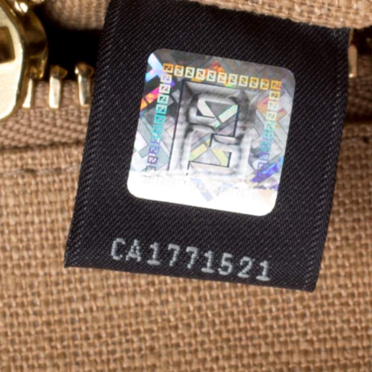 Pre Owned Fendi Brown Selleria Leather Large Peekaboo Top Handle Bag