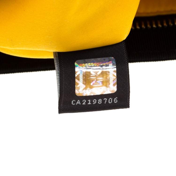 Pre Owned Fendi Black Zucca Fabric Fold Over Clutch 