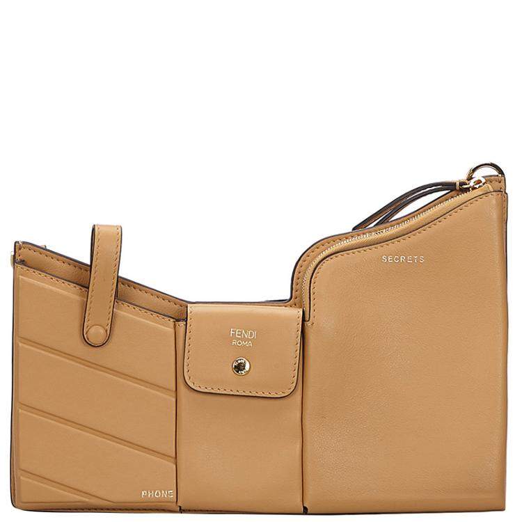 fendi brown leather bag