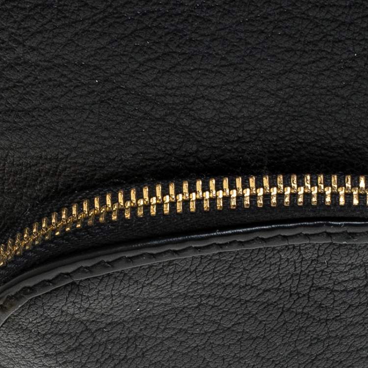 Pre Owned Fendi Black Leather Mini Front Pocket Bag