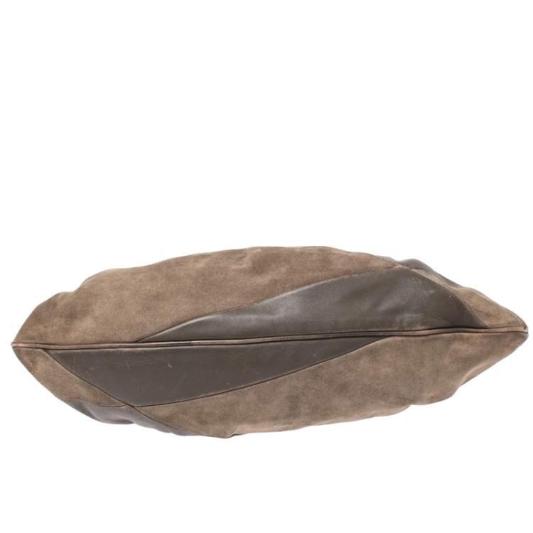 Pre Owned Fendi Brown Suede and Leather To You Clutch Bag