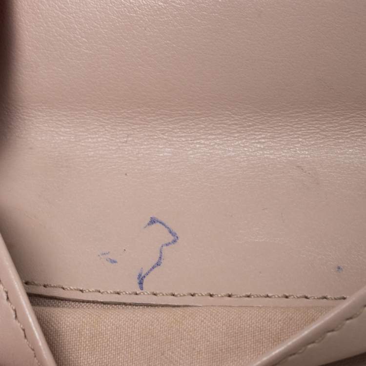 Pre Owned Fendi Beige Leather Bifold F Is Compact Wallet