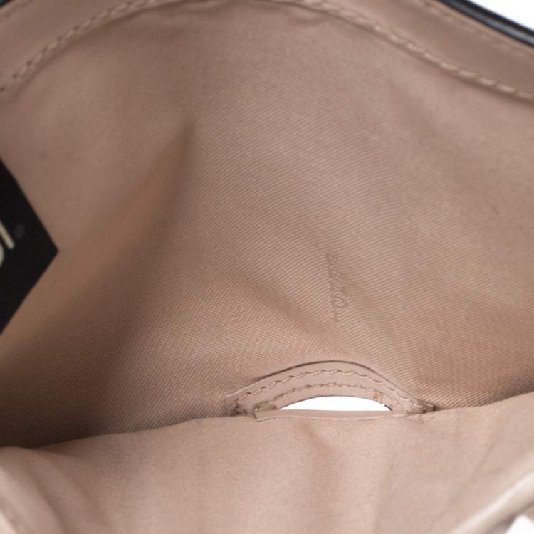 Pre Owned Fendi Beige Leather Bifold F Is Compact Wallet
