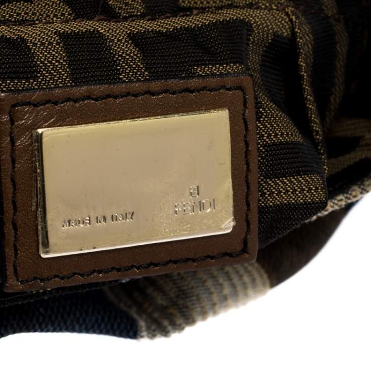Pre Owned Fendi Multicolor Striped Canvas and Leather Limited Edition Chef Pochette Bag