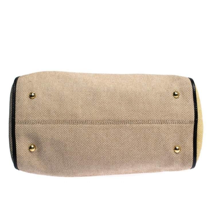 Pre Owned Fendi Multicolor Canvas and Patent Leather Chameleon Satchel 