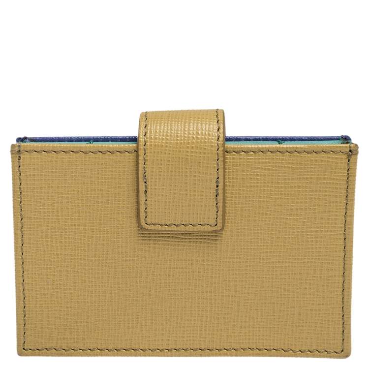 Pre Owned Fendi Multicolor Leather Elite Accordion Card Case