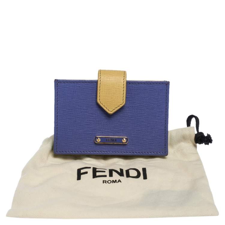 Pre Owned Fendi Multicolor Leather Elite Accordion Card Case