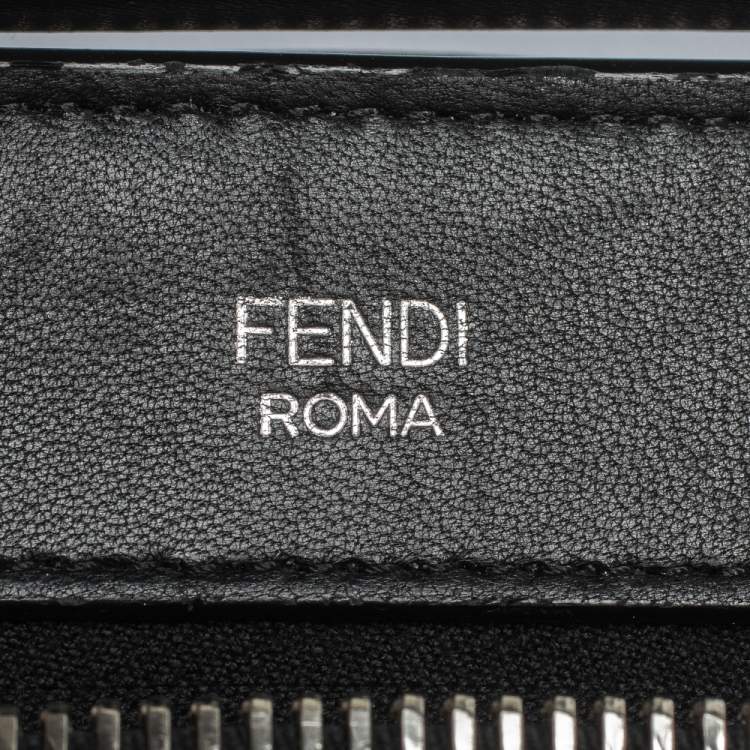 Pre Owned Fendi Black Quilted Leather Dotcom Top Handle Bag