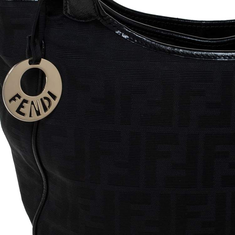 Pre Owned Fendi Black  Zucca Canvas Chef Shopper Tote
