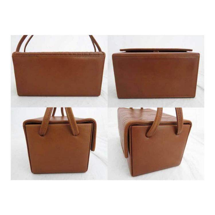 Pre Owned Fendi Brown Vintage Box Clutch Bag