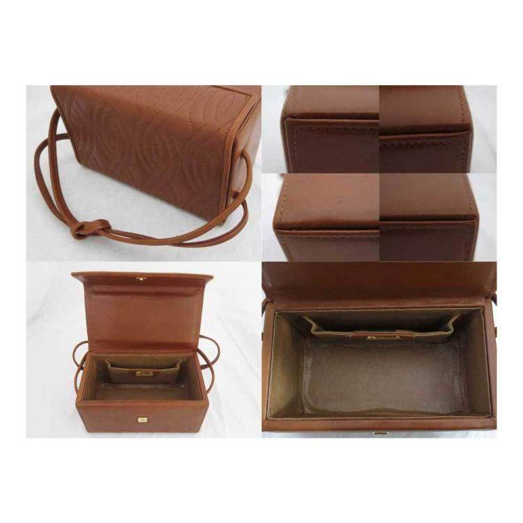 Pre Owned Fendi Brown Vintage Box Clutch Bag