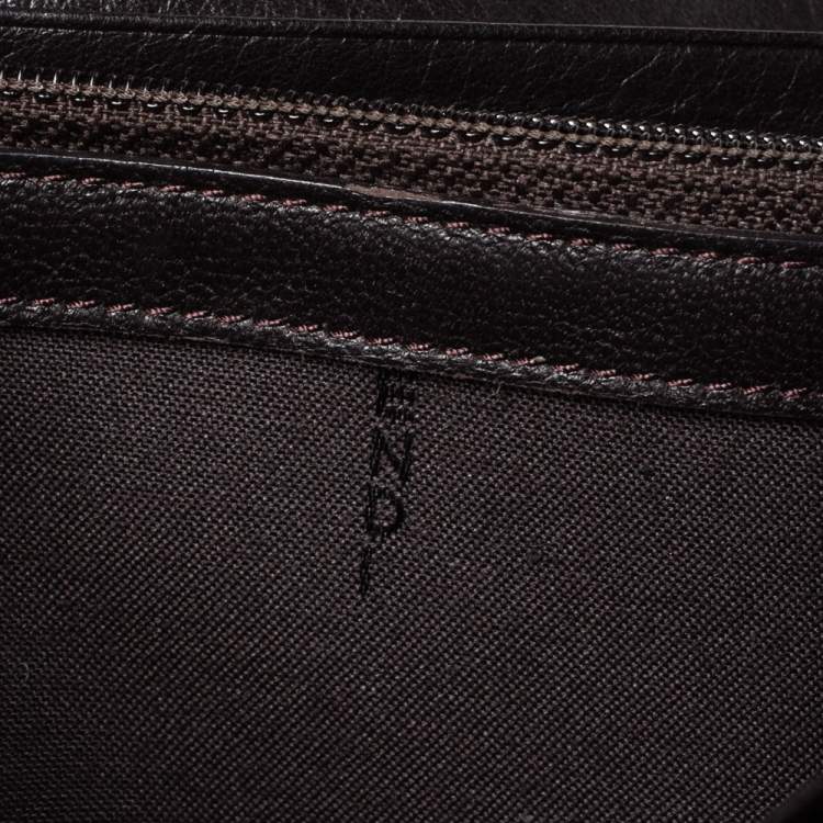 Pre Owned Fendi Tobacco Zucca Canvas and Leather Continental Flap Wallet