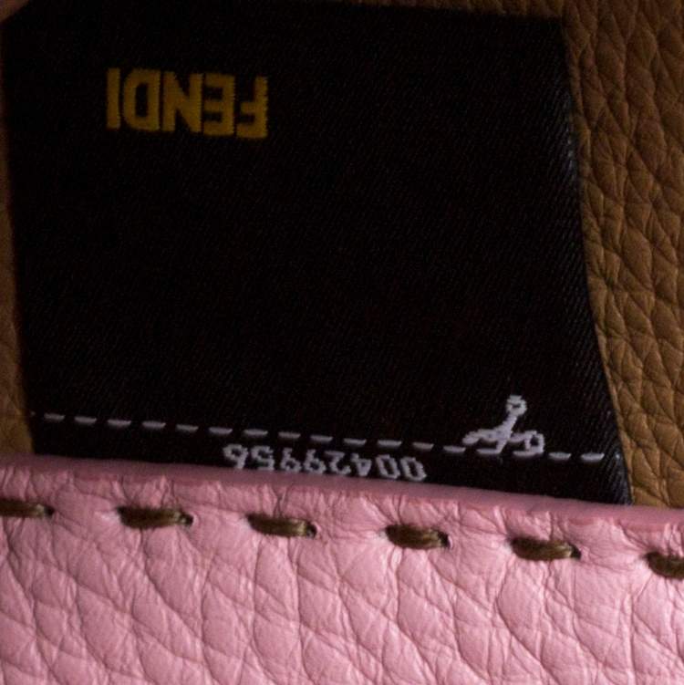 Pre Owned Fendi Pink Leather Selleria Flap Clutch