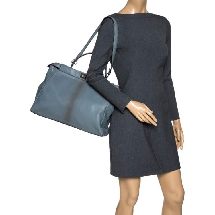 Fendi Large 'Peekaboo' Tote in Gray