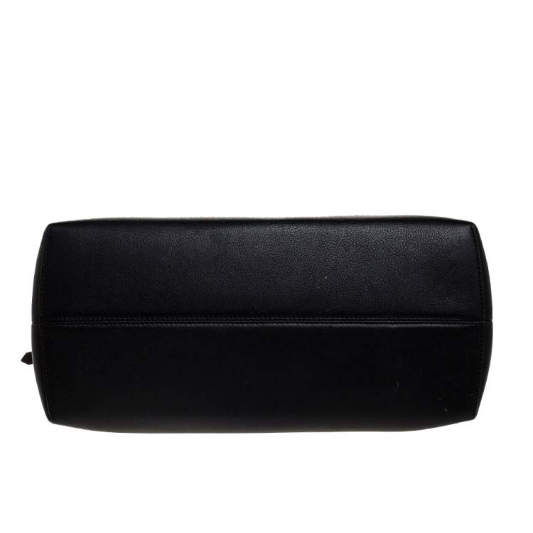 Pre Owned Fendi Black Leather Medium By The Way Boston Bag