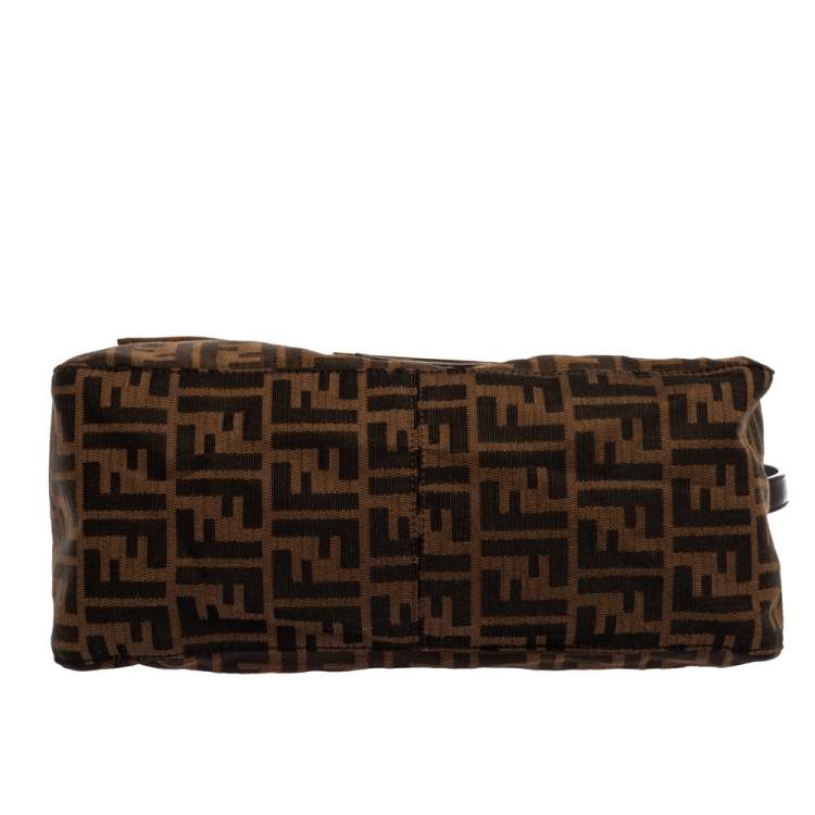 مملوكة مسبقًا Fendi Tobacco Zucca Canvas and Leather Big Mama Forever Shoulder Bag