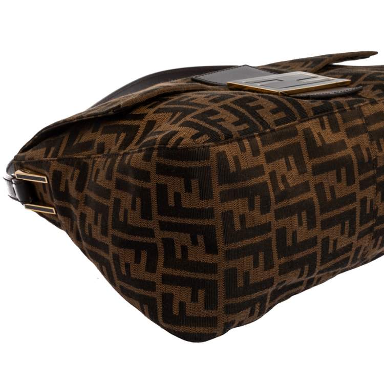 مملوكة مسبقًا Fendi Tobacco Zucca Canvas and Leather Big Mama Forever Shoulder Bag