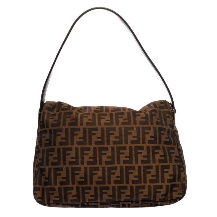 مملوكة مسبقًا Fendi Tobacco Zucca Canvas and Leather Big Mama Forever Shoulder Bag