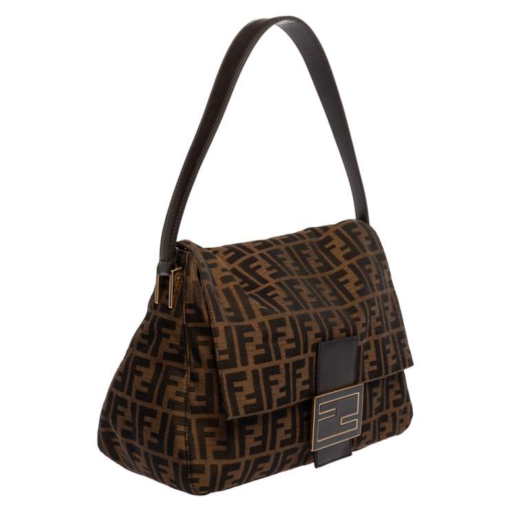 مملوكة مسبقًا Fendi Tobacco Zucca Canvas and Leather Big Mama Forever Shoulder Bag