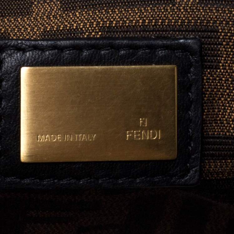 Pre Owned Fendi Grey Leather Large Peekaboo Top Handle Bag