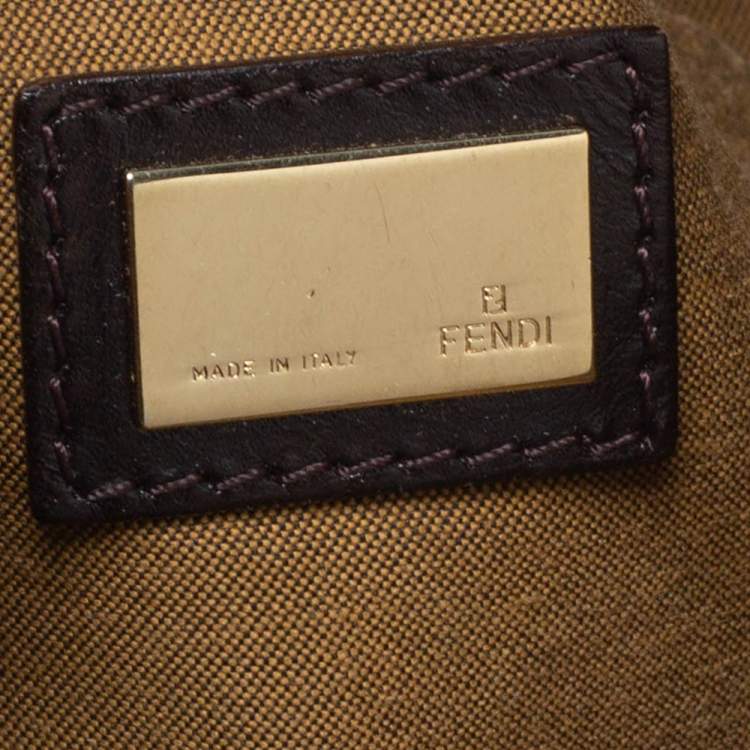 مملوكة مسبقًا Fendi Tobacco Zucca Coated Canvas Small Boston Bag