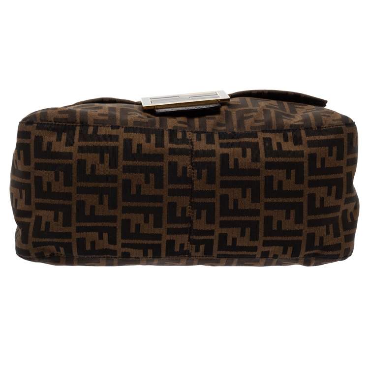Pre Owned Fendi Tobacco Zucca Canvas and Leather Big Mama Forever Shoulder Bag