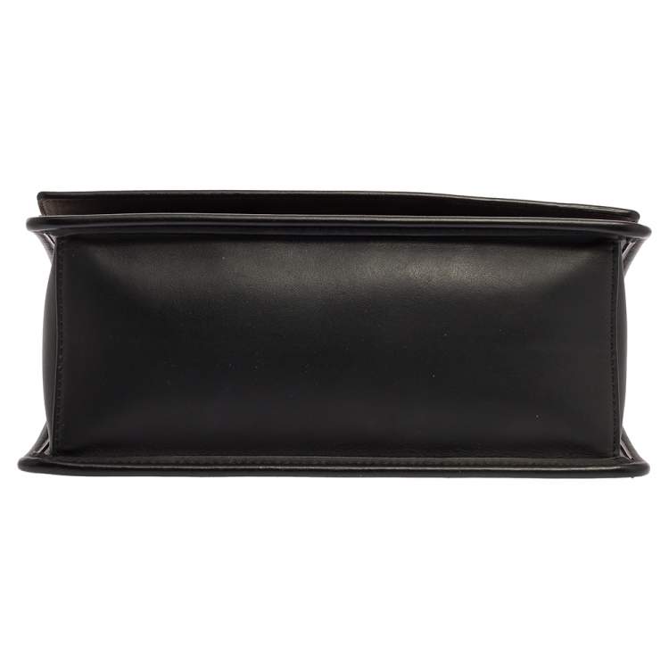 Pre Owned Fendi Black Leather Kan I F Shoulder Bag
