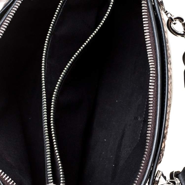 مملوكة مسبقًا Fendi Black Leather and Python Small By The Way Satchel 