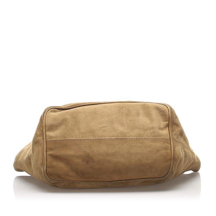 Pre Owned Fendi Brown Suede Tote Bag