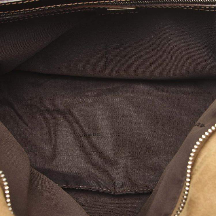 Pre Owned Fendi Brown Suede Tote Bag