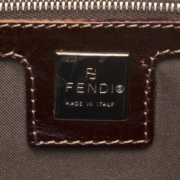 Pre Owned Fendi Brown Suede Tote Bag