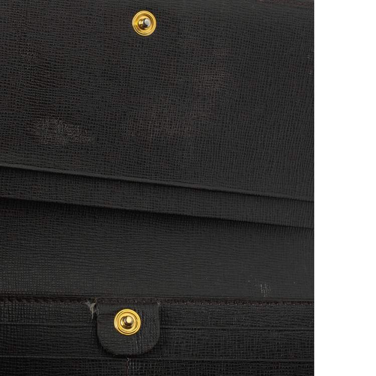 Pre Owned Fendi Tobacco Zucca Coated Canvas and Leather Continental Wallet