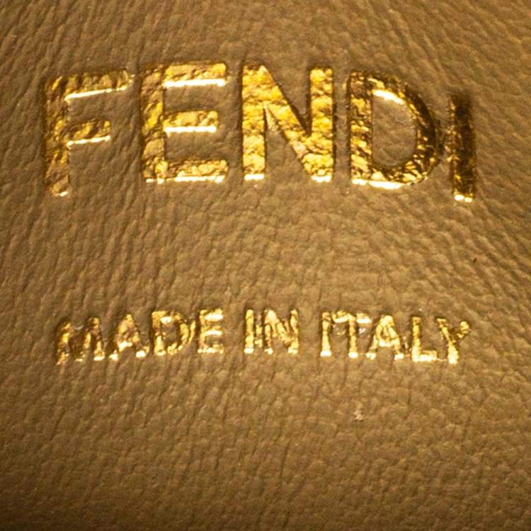 Pre Owned Fendi Blue Leather Peekaboo X-Lite Top Handle Bag
