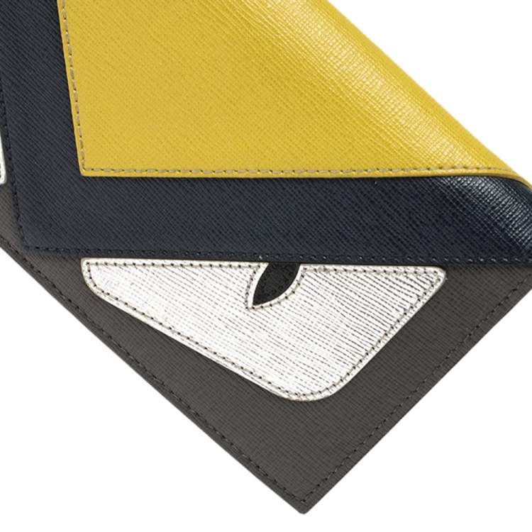 Pre Owned Fendi Multicolor Leather Monster Flap Continental Wallet