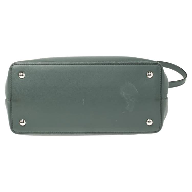 Pre Owned Fendi Pale Green Leather Mini 2Jours Tote 