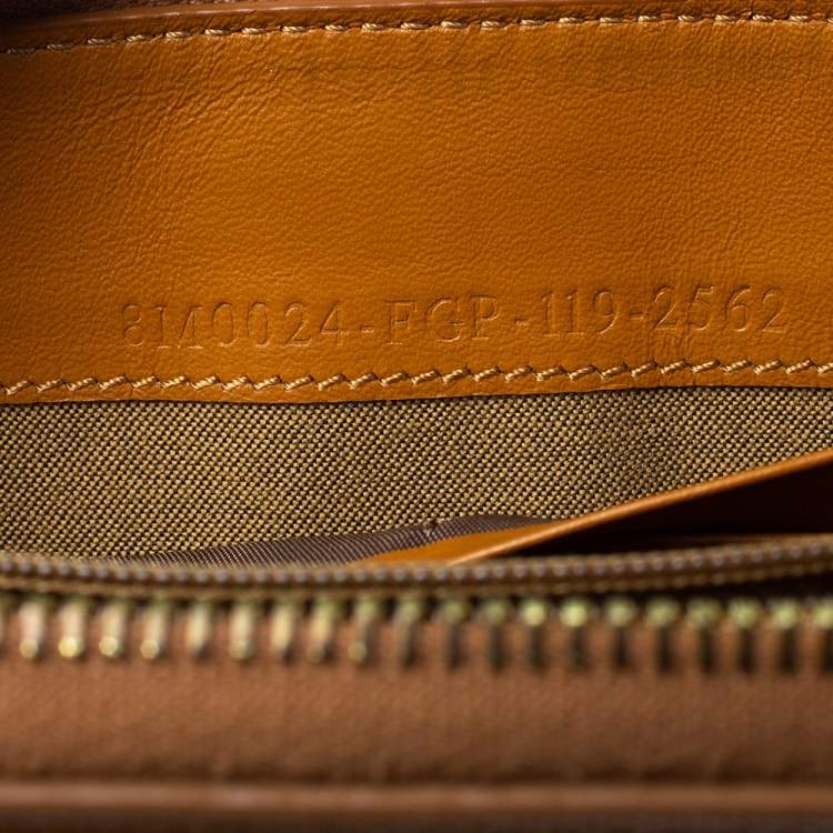 Pre Owned Fendi Tan Leather Zip Around Wallet