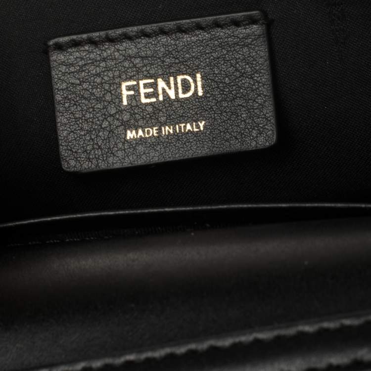 Pre Owned Fendi Black Leather Kan I Belt Bag