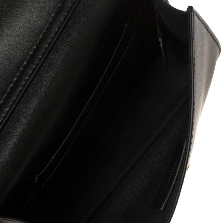 Pre Owned Fendi Black Leather Kan I Belt Bag