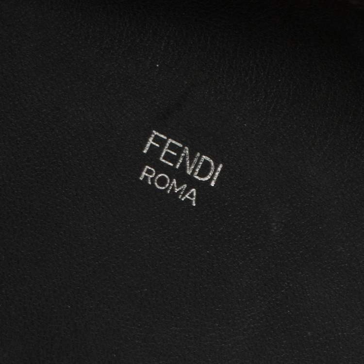 Pre Owned Fendi Black Leather Small Pearl Embellished By The Way Satchel