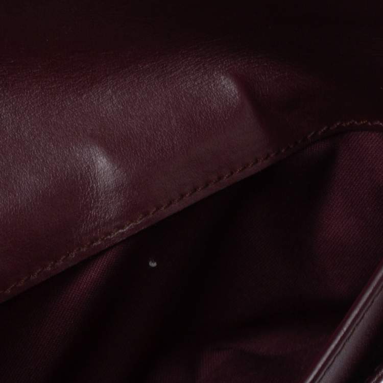 Pre Owned Fendi Burgundy Leather By The Way Wallet