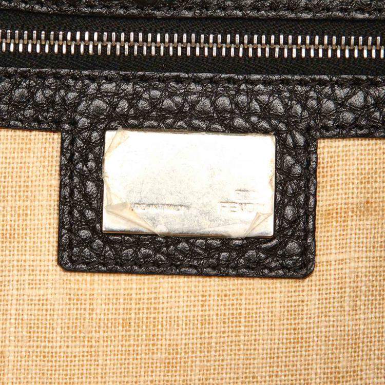 Pre Owned Fendi Beige Canvas Selleria Borghese Crossbody Bag