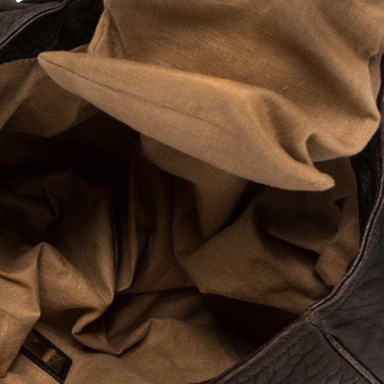 Pre Owned Fendi Tobacco Zucca Canvas and Leather Spy Bag