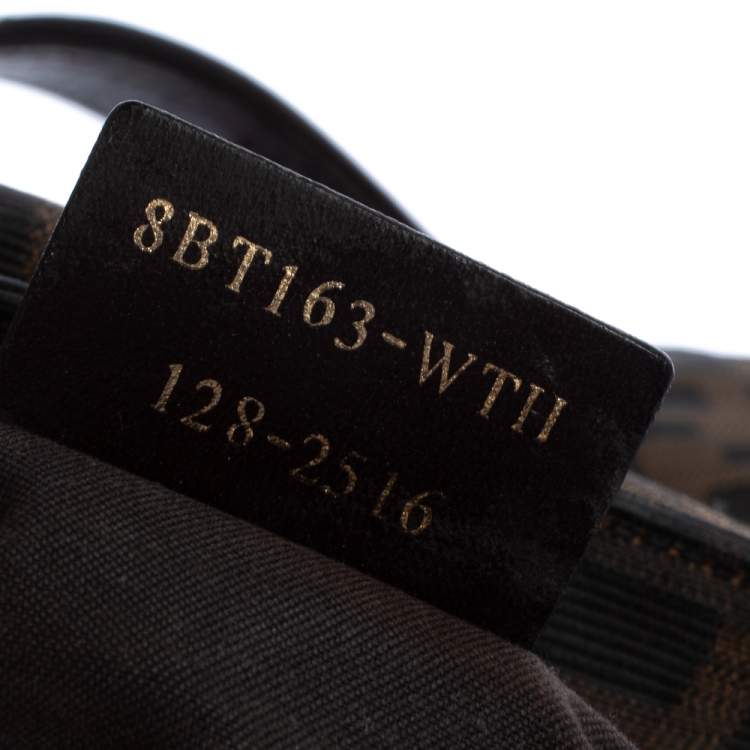 Pre Owned Fendi Tobacco Zucca Canvas Mia Flap Shoulder Bag