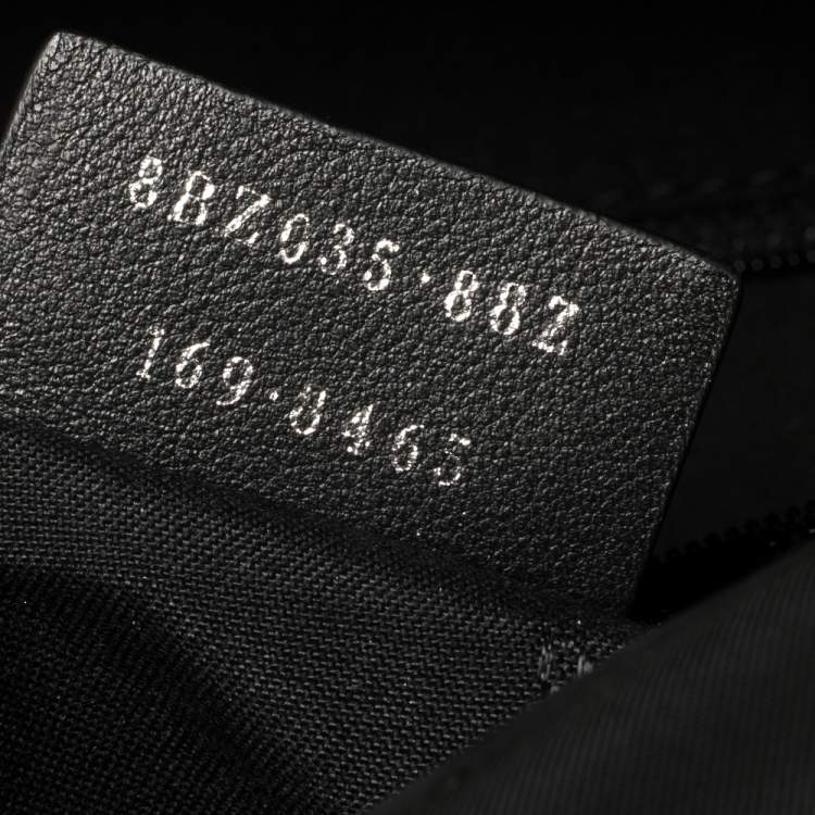 Pre Owned Fendi Black Nylon, Leather and Fur Monster Eyes Backpack