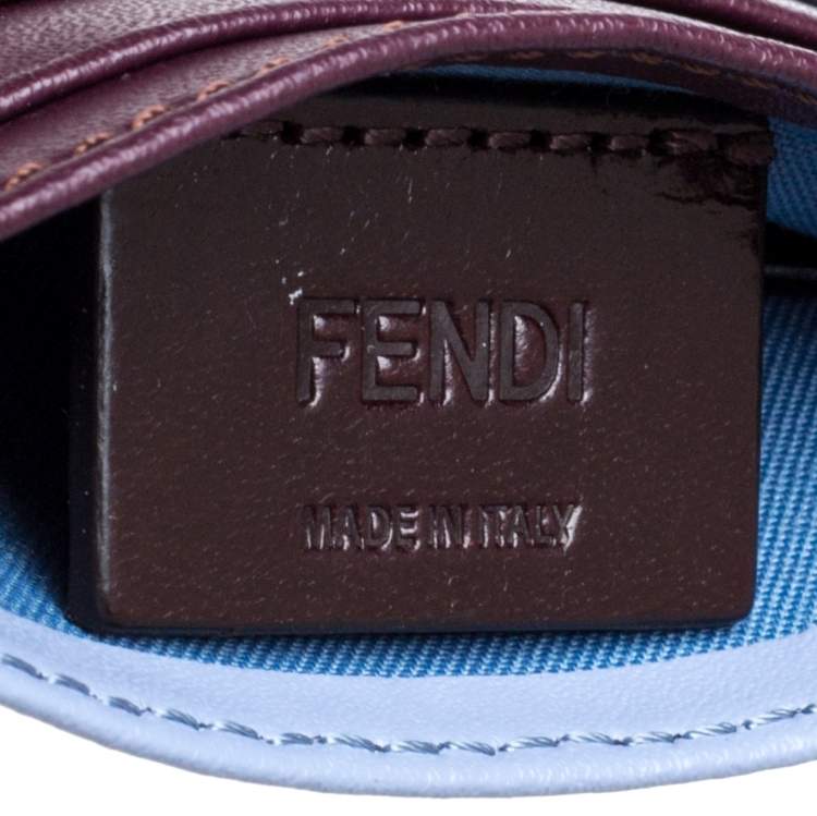 Pre Owned Fendi Multicolor Leather By The Way Card Holder