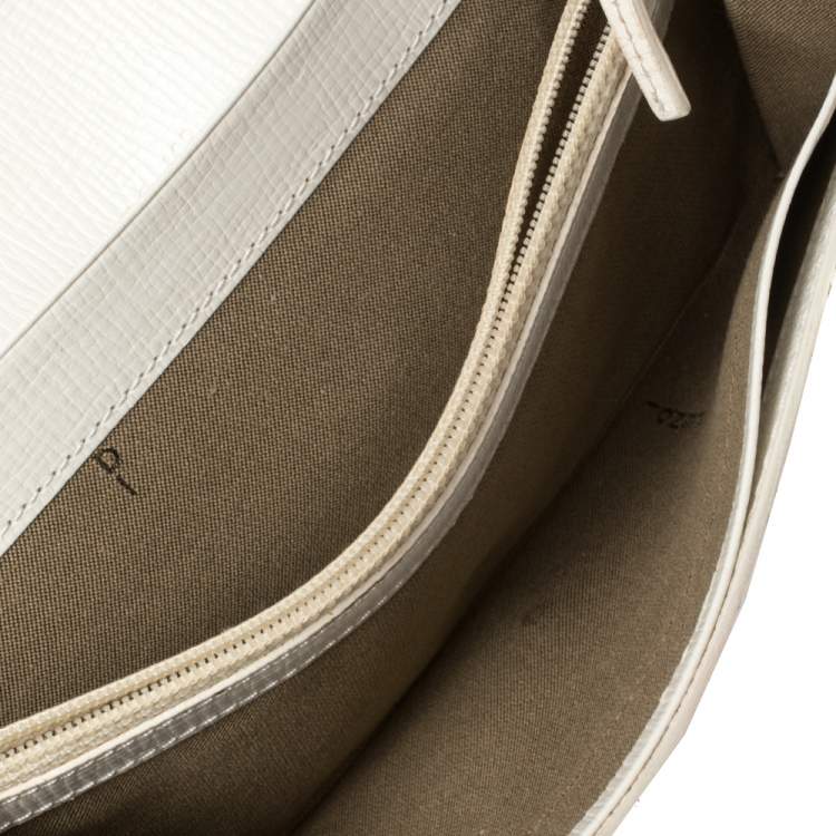 Pre Owned Fendi White Multicolor FF Logo Coated Canvas Long Flap Wallet
