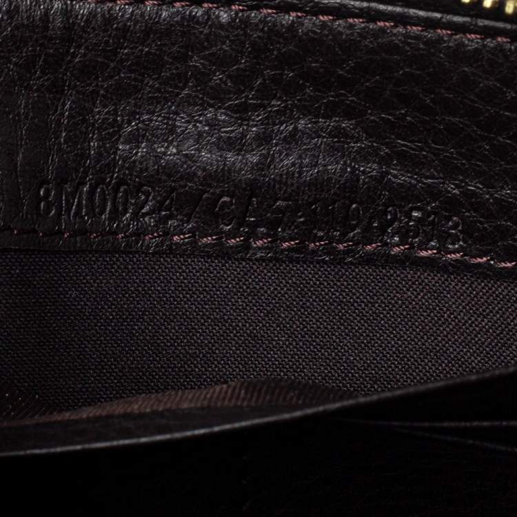 Pre Owned Fendi Tobacco Zucca Canvas and Leather Zip Around Wallet