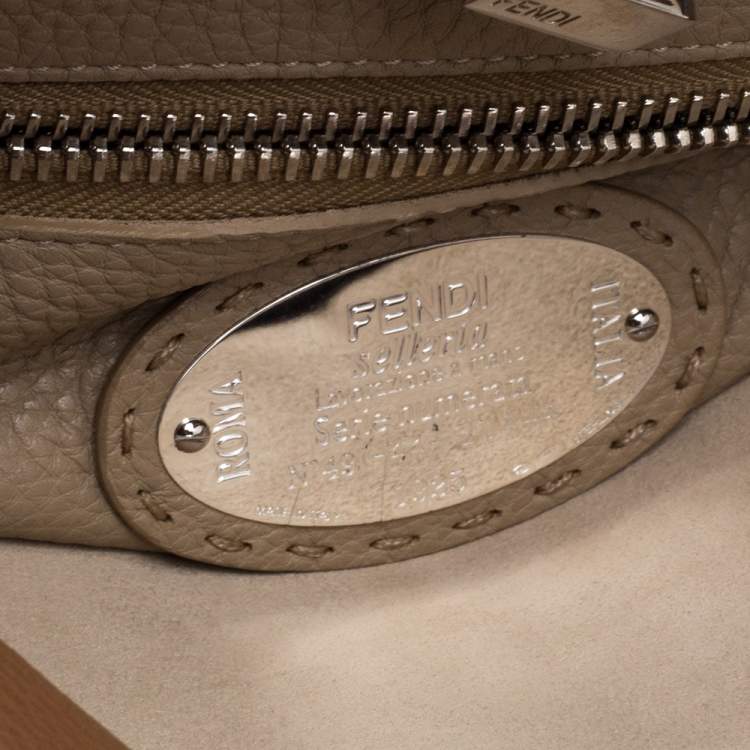 مملوكة مسبقًا Fendi Brown Selleria Leather Medium Peekaboo Top Handle Bag