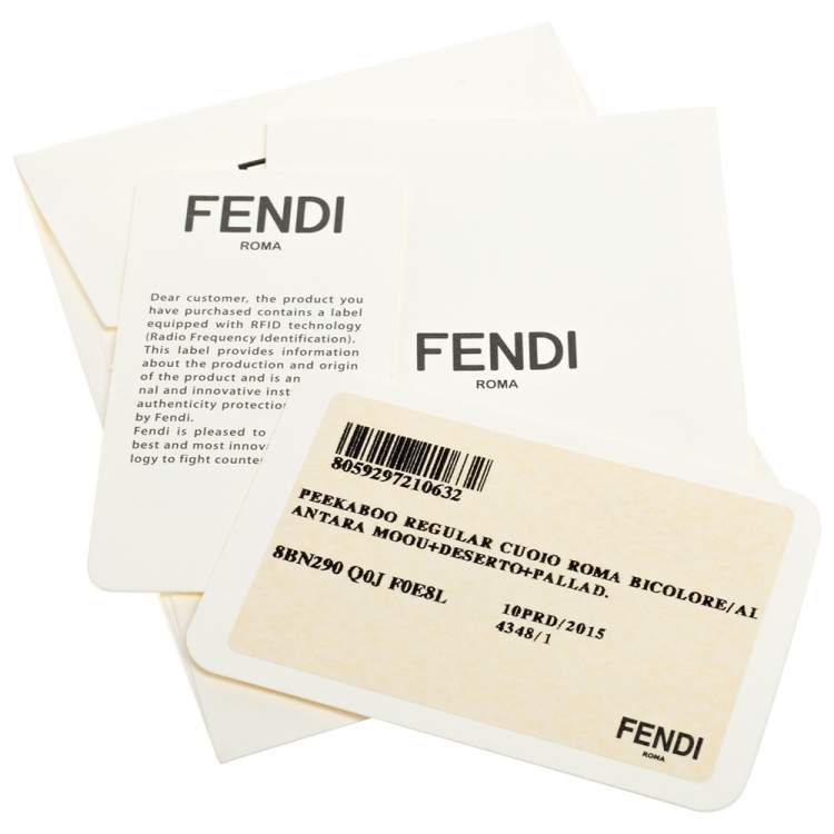 مملوكة مسبقًا Fendi Brown Selleria Leather Medium Peekaboo Top Handle Bag
